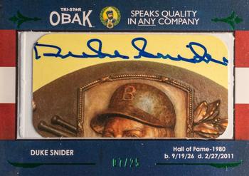 2011 TriStar Obak - Cut Signatures Green #NNO Duke Snider Front