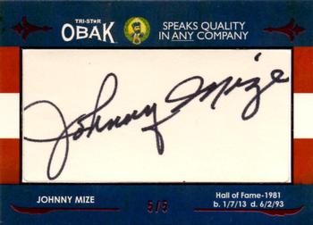 2011 TriStar Obak - Cut Signatures Red #NNO Johnny Mize Front