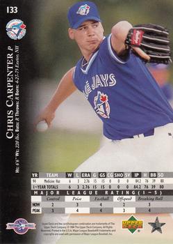 1995 Upper Deck Minor League #133 Chris Carpenter Back