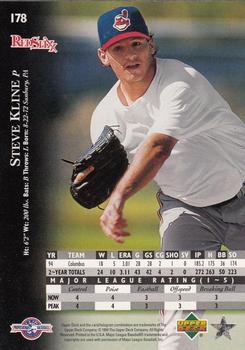 1995 Upper Deck Minor League #178 Steve Kline Back