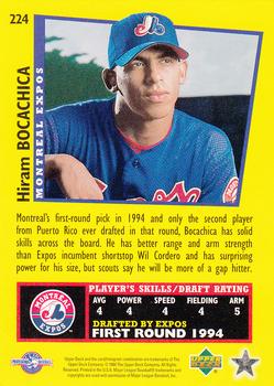 1995 Upper Deck Minor League #224 Hiram Bocachica Back