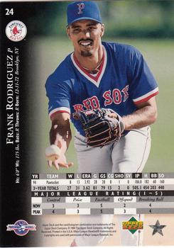 1995 Upper Deck Minor League #24 Frank Rodriguez Back