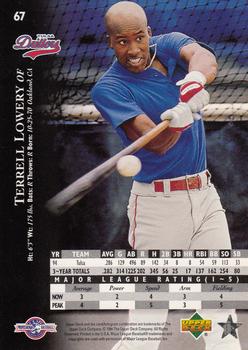 1995 Upper Deck Minor League #67 Terrell Lowery Back