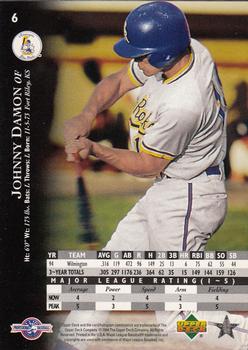 1995 Upper Deck Minor League #6 Johnny Damon Back