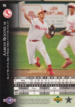 1995 Upper Deck Minor League #95 Aaron Boone Back
