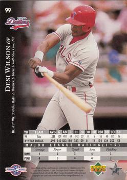 1995 Upper Deck Minor League #99 Desi Wilson Back