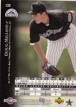 1995 Upper Deck Minor League - Future Stock #125 Doug Million Back