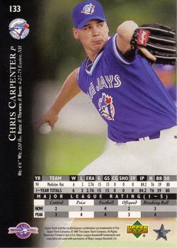 1995 Upper Deck Minor League - Future Stock #133 Chris Carpenter Back