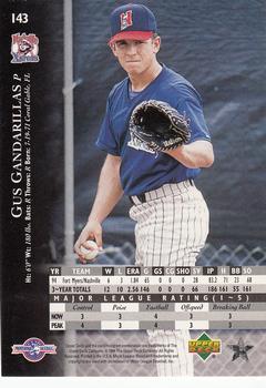 1995 Upper Deck Minor League - Future Stock #143 Gus Gandarillas Back