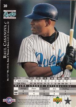 1995 Upper Deck Minor League - Future Stock #20 Raul Casanova Back