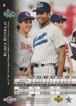 1995 Upper Deck Minor League - Future Stock #8 Ruben Rivera Back