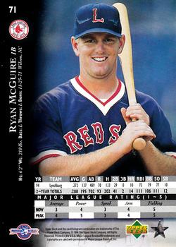 1995 Upper Deck Minor League - Future Stock #71 Ryan McGuire Back