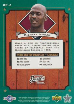 1995 Upper Deck Minor League - Organizational Profiles #OP~6 Michael Jordan Back