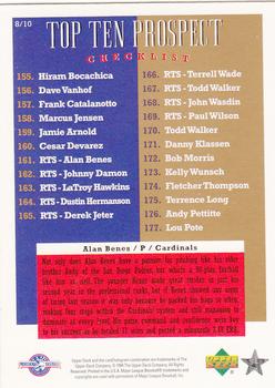 1995 Upper Deck Minor League - Top 10 Prospects #8 Alan Benes Back