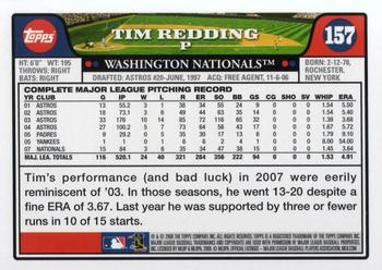 2008 Topps #157 Tim Redding Back