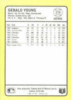 1988 Donruss Baseball's Best #318 Gerald Young Back
