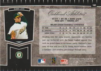 2004 Leaf Certified Cuts #142 Barry Zito Back