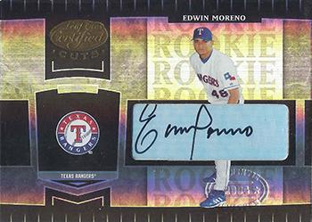 2004 Leaf Certified Cuts #264 Edwin Moreno Front