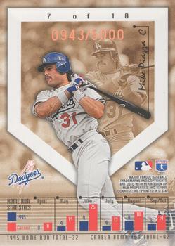 1996 Donruss - Round Trippers #7 Mike Piazza Back