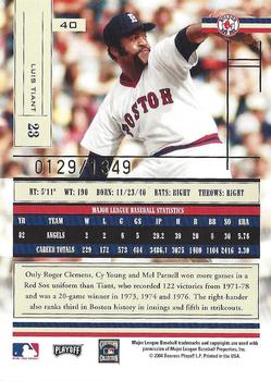 2004 Playoff Absolute Memorabilia #40 Luis Tiant Back