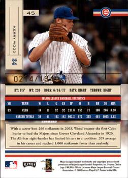 2004 Playoff Absolute Memorabilia #45 Kerry Wood Back