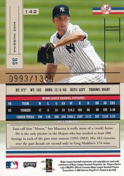 2004 Playoff Absolute Memorabilia #142 Mike Mussina Back