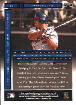 2004 Playoff Honors #16 Andruw Jones Back