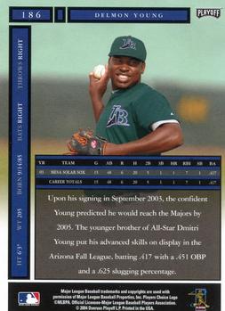 2004 Playoff Honors #186 Delmon Young Back