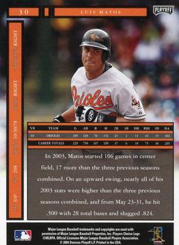 2004 Playoff Honors #30 Luis Matos Back