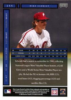 2004 Playoff Honors #155 Mike Schmidt Back