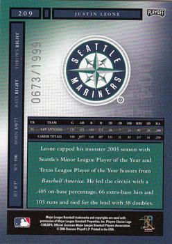 2004 Playoff Honors #209 Justin Leone Back