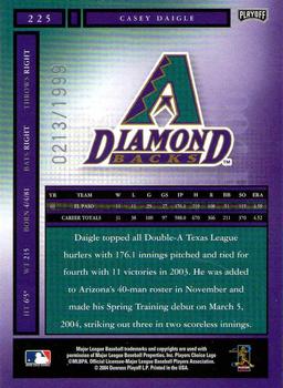 2004 Playoff Honors #225 Casey Daigle Back