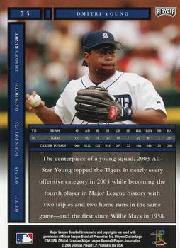 2004 Playoff Honors #75 Dmitri Young Back