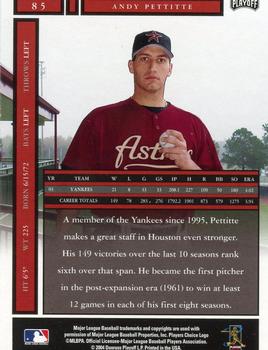 2004 Playoff Honors #85 Andy Pettitte Back