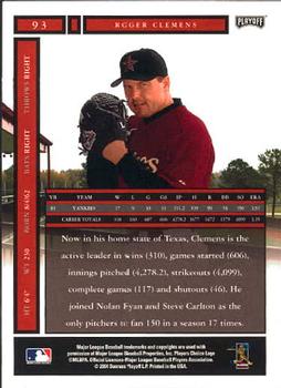 2004 Playoff Honors #93 Roger Clemens Back
