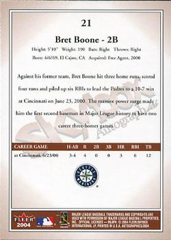 2004 SkyBox Autographics #21 Bret Boone Back