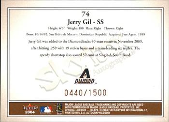 2004 SkyBox Autographics #74 Jerry Gil Back