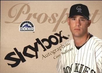 2004 SkyBox Autographics #76 Cory Sullivan Front