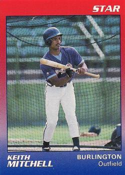 1989 Star Burlington Braves #15 Keith Mitchell Front