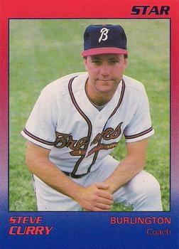 1989 Star Burlington Braves #29 Steve Curry Front