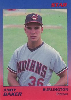 1989 Star Burlington Indians #2 Andy Baker Front