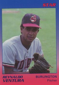 1989 Star Burlington Indians #25 Reynaldo Ventura Front