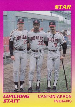 1989 Star Canton-Akron Indians #2 Bob Molinaro / Eric Rasmussen / Billy Williams Front