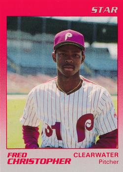 1989 Star Clearwater Phillies #6 Fred Christopher Front