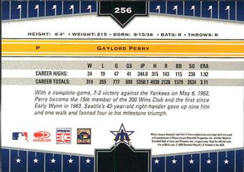 2005 Donruss Champions #256 Gaylord Perry Back