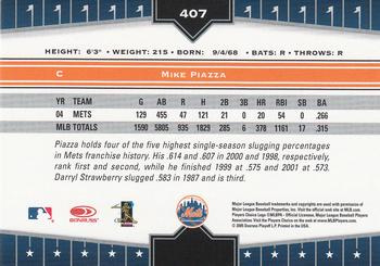 2005 Donruss Champions #407 Mike Piazza Back
