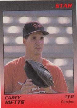 1989 Star Erie Orioles #13 Carey Metts Front