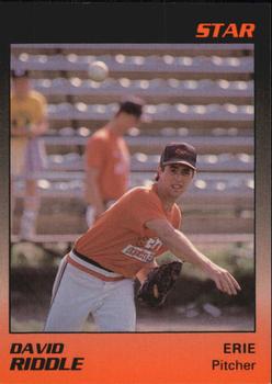 1989 Star Erie Orioles #21 David Riddle Front