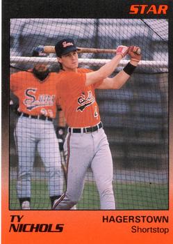 1989 Star Hagerstown Suns #13 Ty Nichols Front