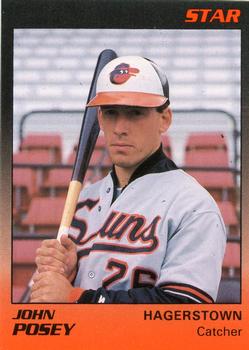 1989 Star Hagerstown Suns #14 John Posey Front